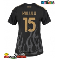 Camisa de Futebol Juventus Pierre Kalulu #15 Equipamento Alternativo Mulheres 2026-27 Manga Curta